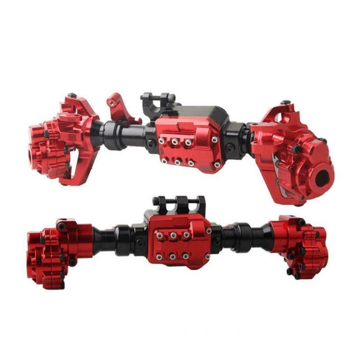 Alloy Front Axle & Rear Axle Red for (TRX-4)