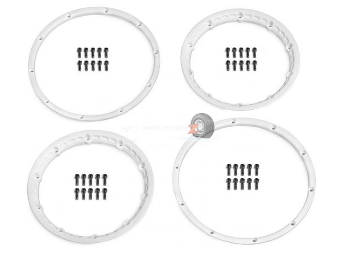 HPI Baja Heavy Duty Wheel Bead Lock Rings White/For 2 Whl