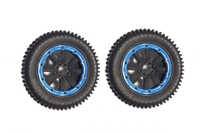 MadMax 8 - Spoke Wheels & Maxi Pin Tires Truck Set - Blue