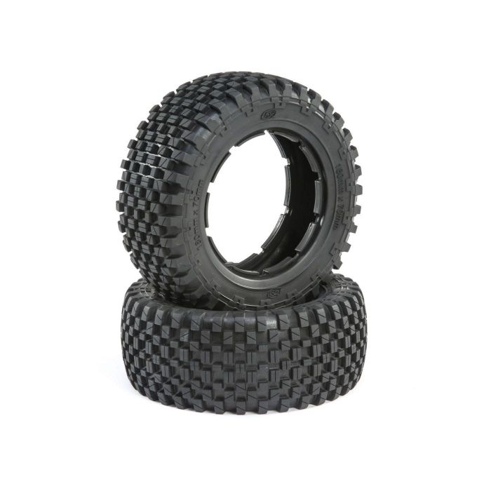 Losi Tyre Set, Firm (2): 5ive-T 2.0