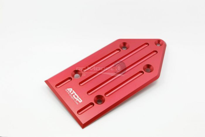 ATOP RC Alloy Rear Chassis Guard/Skid Plate Red