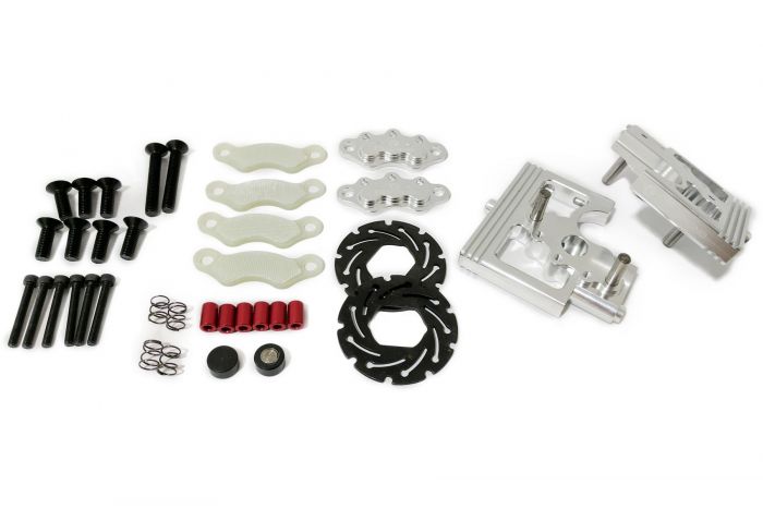 FID Racing Alloy Center Diff Mounts & Adjustable Calipers for Losi DBXL - Silver