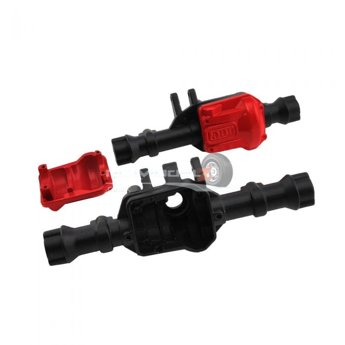 Alloy Front & Rear Axle Housing Black w/ Red Cover