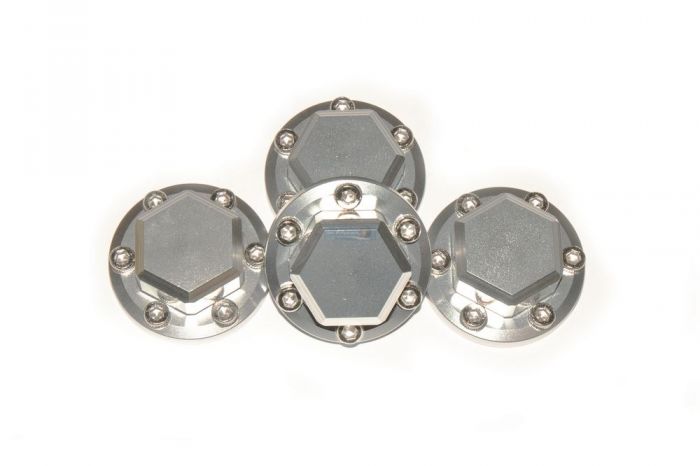 KM Alloy Enclosed Wheel/Hub Nut 2 Silver (4Pcs)