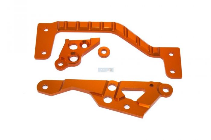 HD Alloy Centre Chassis Brace and Side Braces - Orange