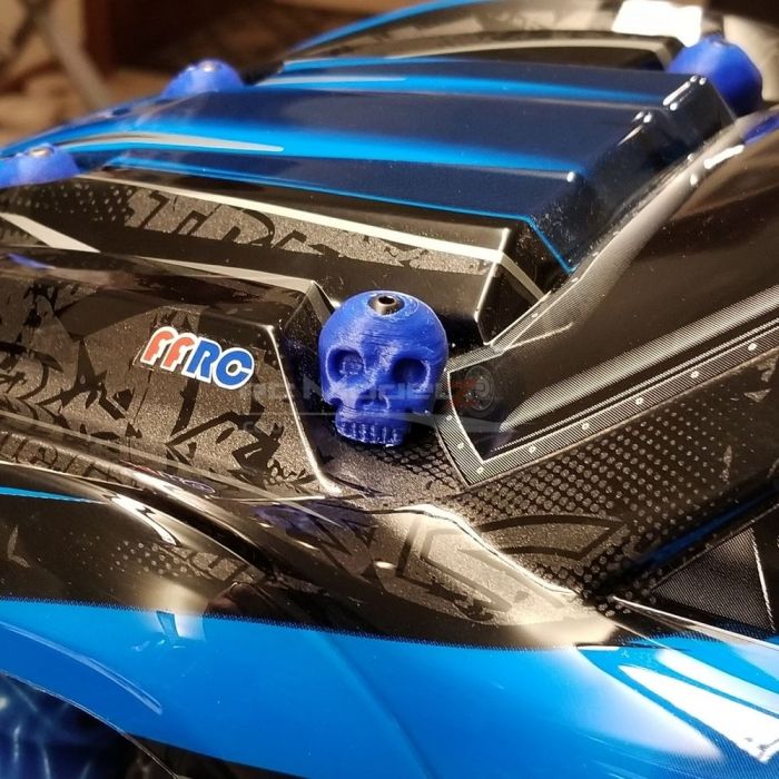 FullForce RC TRAXXAS X-MAXX 3D Printed Body Washers Skull Blue