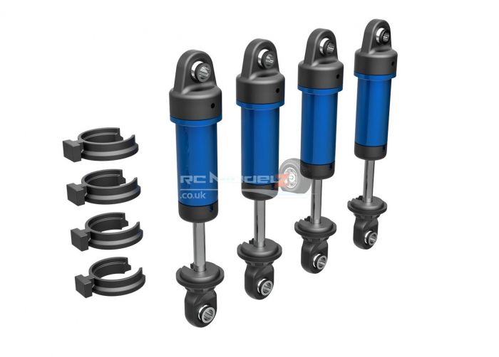 Traxxas Shocks, GTM, 6061-T6 Aluminium (blue-anodised) (fully assembled w/o springs) (4)