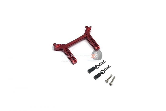 MadMax Red TRX4 Front Body Mount/Posts + R-Clips