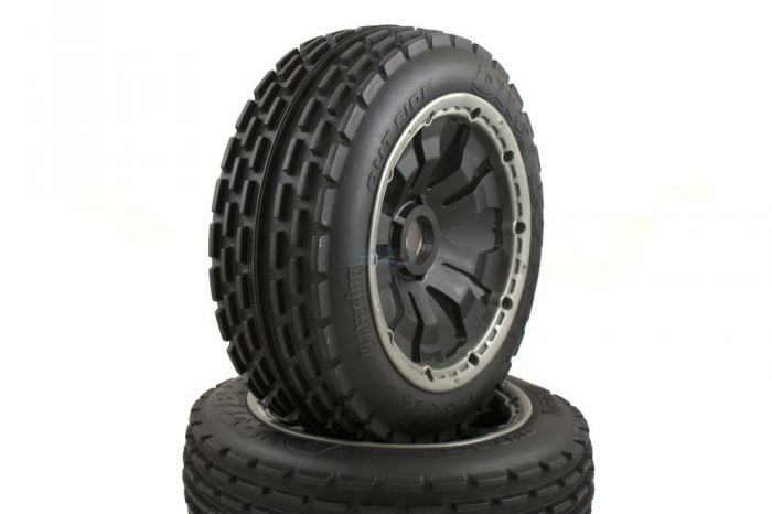 Dirt Buster Buggy Wheels Black Poison Rims Front Pair