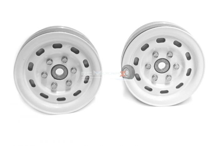 GMADE 1.9 SR02 Beadlock Wheels White (2)