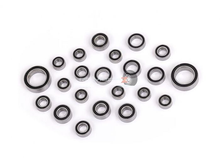 Traxxas Ball bearing set, black rubber sealed, complete (3x6x2.5mm (8), 5x8x2.5mm (4), 4x8x3mm (4), 8x12x3.5mm (2), 3.5x7x2.5mm (4))