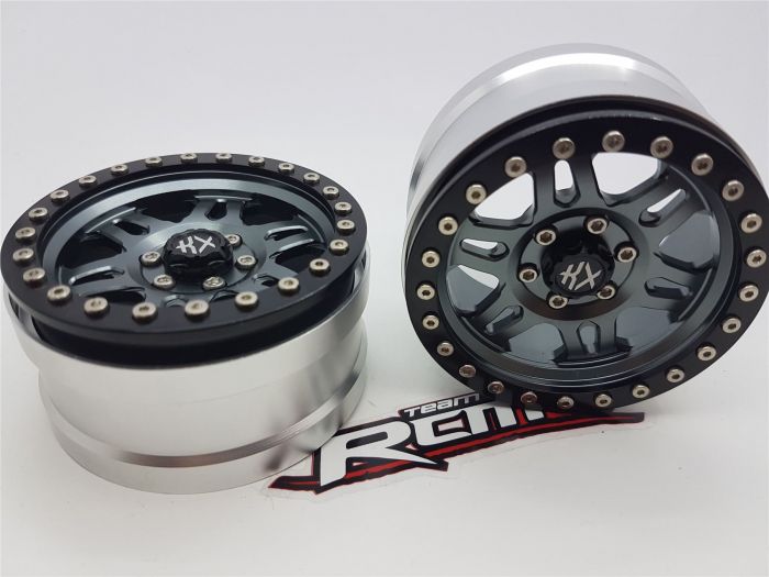 Traction Hobby KX Aluminum Wheel With Hub Set 12mm/R2.6 (2) for Founder II