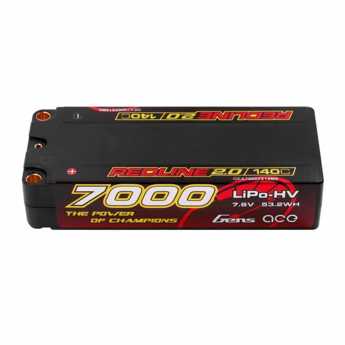 GensAce Redline 2.0 Mid Size Lipo Battery 2S HV 7.6V-140C-7000