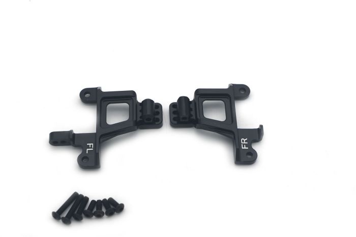 Atop RC Traxxas TRX-4 Alloy Front Shock Towers - Black