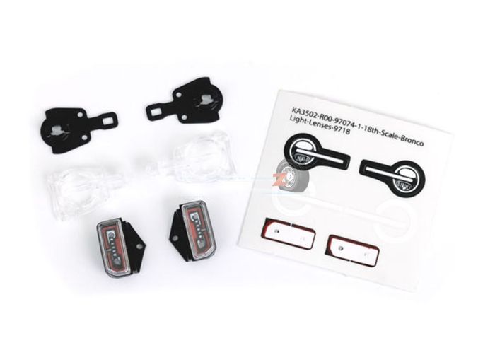 Traxxas LED lenses, body, front & rear (complete set) (fits #9711 body)