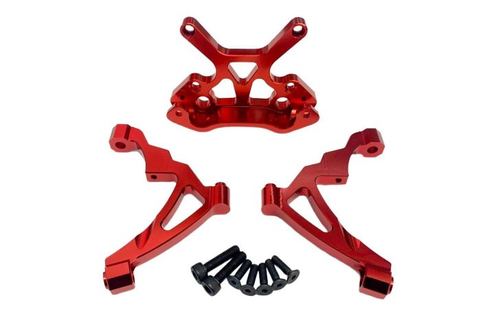 Rovan Baja CNC Alloy Front Shock Mount & Shock Towers Red