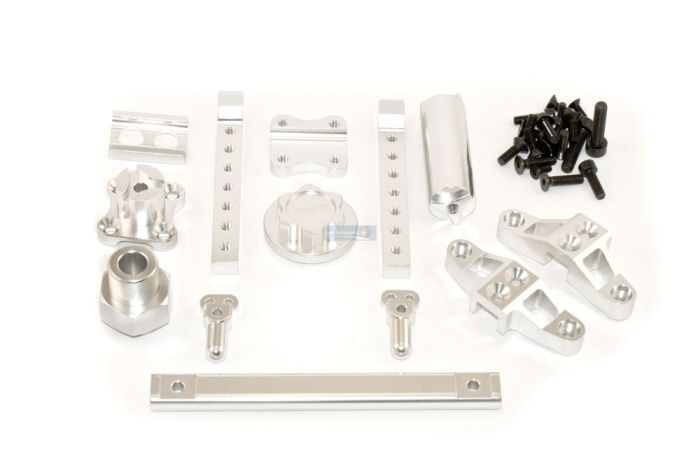 Alloy Spare Wheel Carrier Set, Baja 5T/T1000 - Silver