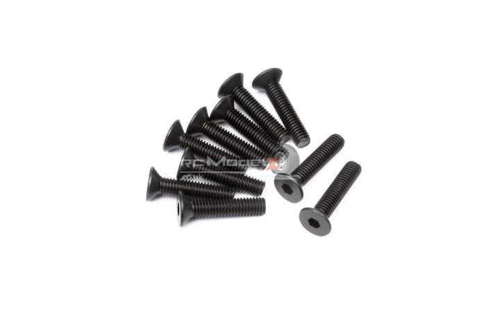 M3x14 Flat head screw black