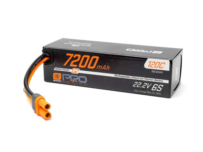 Spektrum 22.2V 7200mAh 6S 120C Smart G2 LiPo: IC5