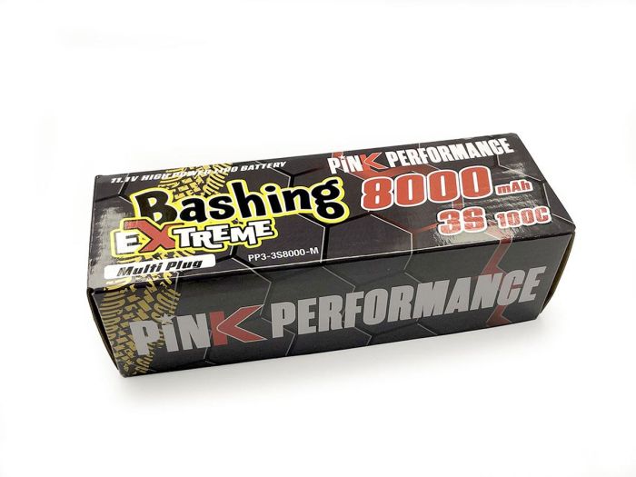 Pink Performance Extreme Bashing LiPo 3S 11.1V-8000-100C Multi 157x47x34