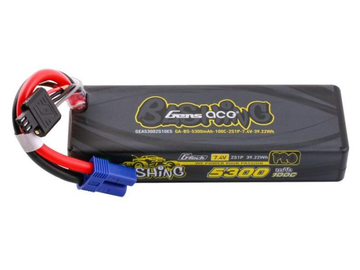Gens Li-Po Car G-Tech 2S 7.4V 5300mAh 100C Bashing w/EC5 (Promoto)