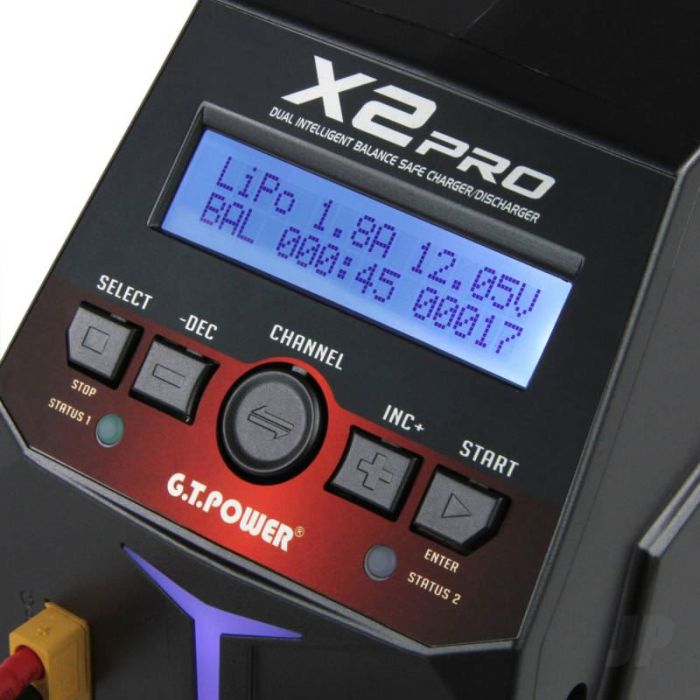 GT Power X2 Pro 2x100W (AC)/2x200W (DC) 12A Intelligent Charger/Discharger