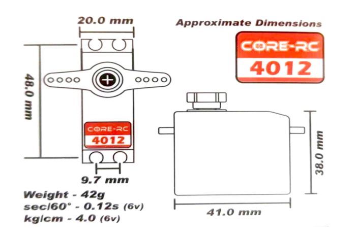 Core RC Standard Basic - 4012 - Servo 4Kg .12 Sec