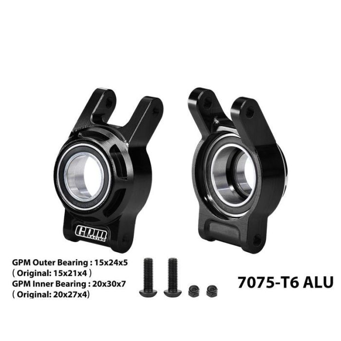 GPM 7075 Alloy Rear Hub (L/ Bearings) For YK7081 TB8 / YK8081 DF8 Black