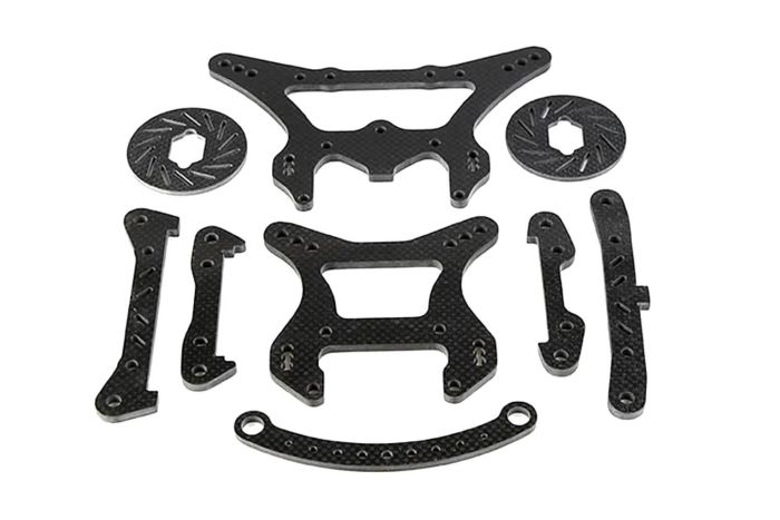 Rovan Shock Tower, Brace and Brake Disc Kit - Carbon