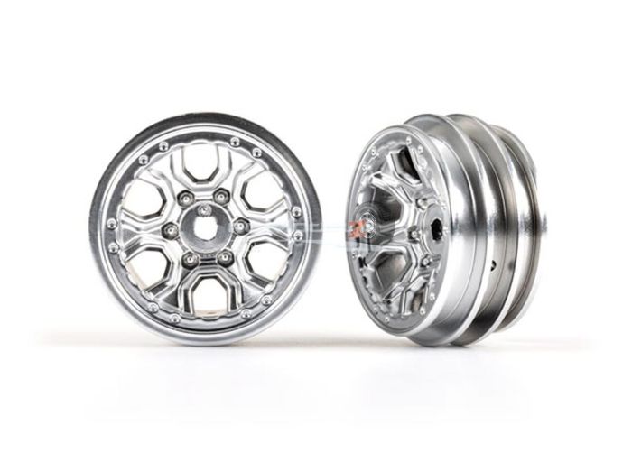 Traxxas Wheels, 1.0in (statin chrome) (2)