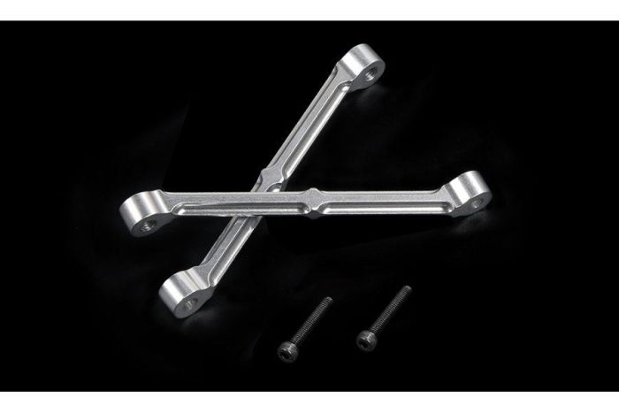 Rovan Alloy Rear Shock Tower Support Pair Silver