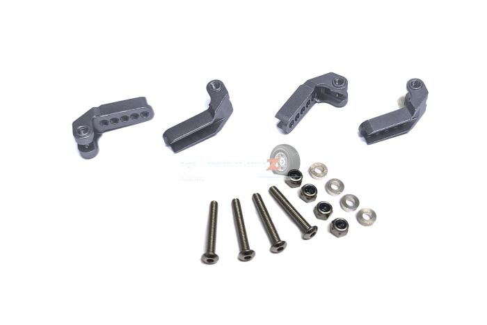 Madmax TRX4 Alloy Adjustable F/R Shock Mount - Silver/Grey