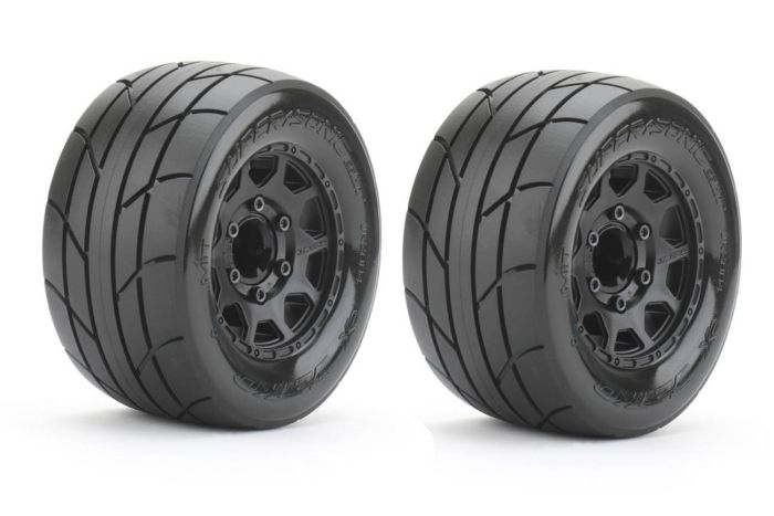 JetKo EX Tyre MT Super Sonic Black Wheel 2.8in Hex 12,14,17mm (2pcs)