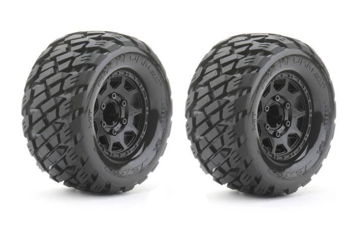 Jetko EX Tyre MT Rockform Black Wheel 2.8 Hex 12,14,17mm (2pcs)