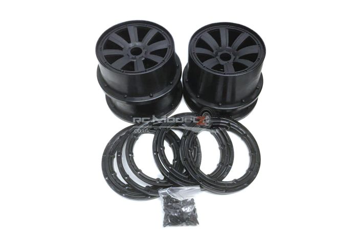 Mad Max 8 Spoke Rims With Beadlocks Black & Black