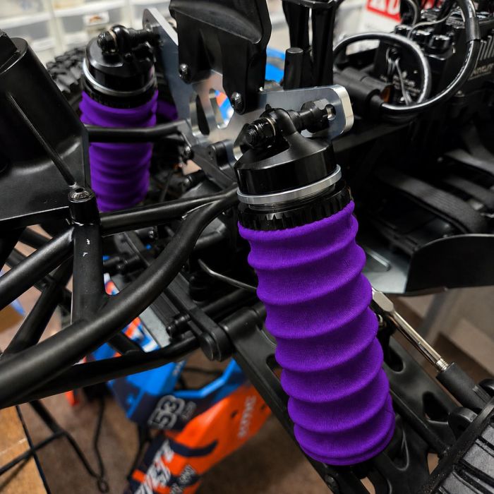 FullForce RC Purple Shock Boots (4) – Fits Losi 5IVE‑TE 3.0