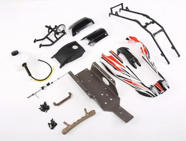 Rovan Baja Full Conversion to Shorty Q Kit for 5B - Red Body