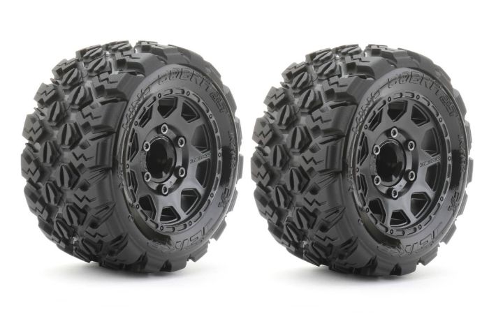  Jetko EX Tyre ST King Cobra Black Wheel 2.8 Hex 12,14,17mm (2pcs)