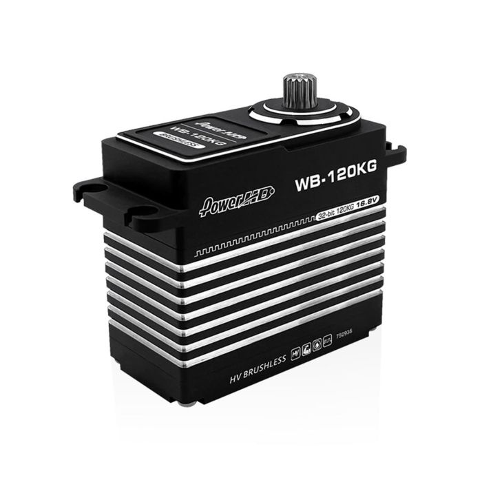 Power HD WB-120KG HV Servo -120kg Torque, 0.10s Speed, Metal Gear, CNC Aluminium Case, Large Scale RC