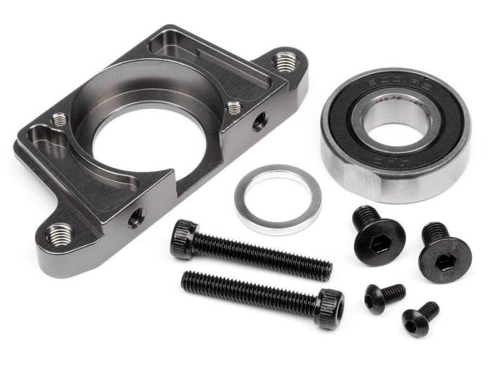 HPI HD Aluminum Spur Gear Mount (Gunmetal)