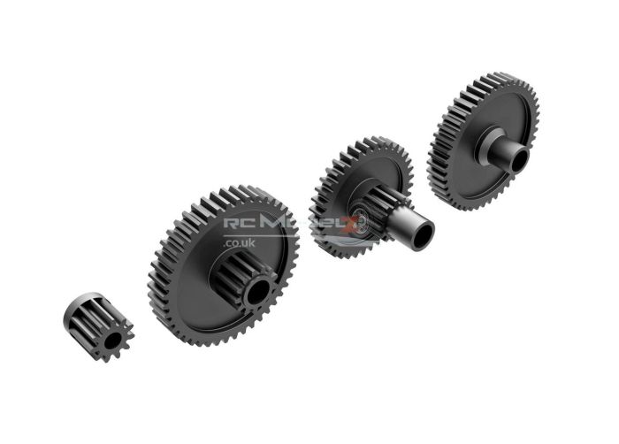Traxxas Gear set, transmission, low range (crawl) (40.3:1 reduction ratio)/ pinion gear, 11-tooth