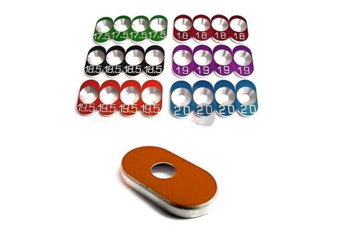 Jofer USA Aluminum L-1 Engine Mount Inserts for Losi 5ive Orange