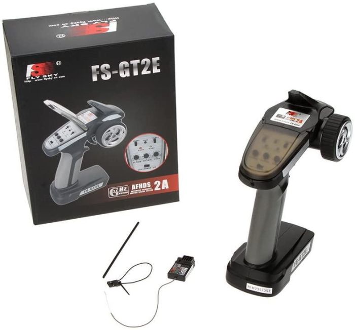 FS-GT2E 2CH Radio System Transmitter with FS-A3 Receiver
