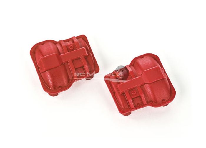 Traxxas Differential cover, front or rear (red) (2)