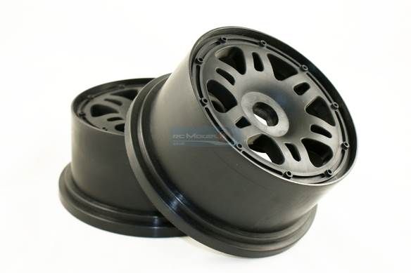 KM 6 Spoke Pioneer Rear Rims - Pair - Black