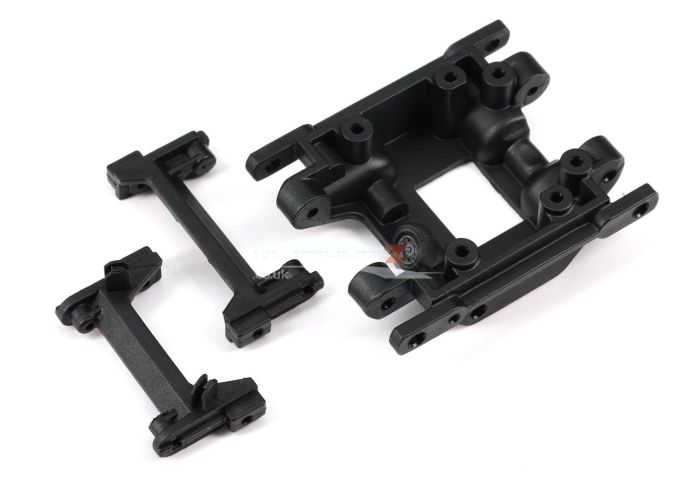 Traxxas Skidplate, center/ bumper mount, front/ bumper mount, rear