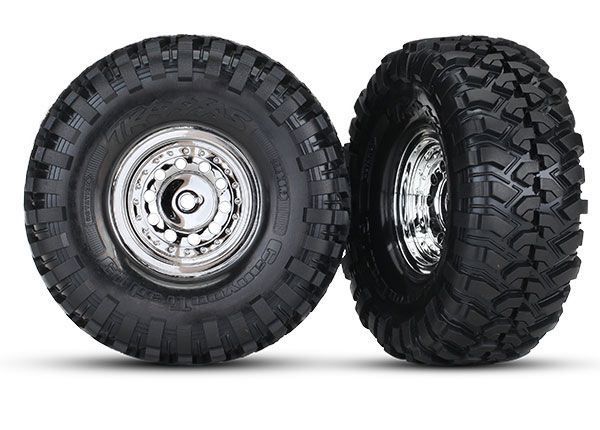 Traxxas TRX-4 Bronco Wheels & Tyres (1.9 chrome, Canyon Trail ) (2)