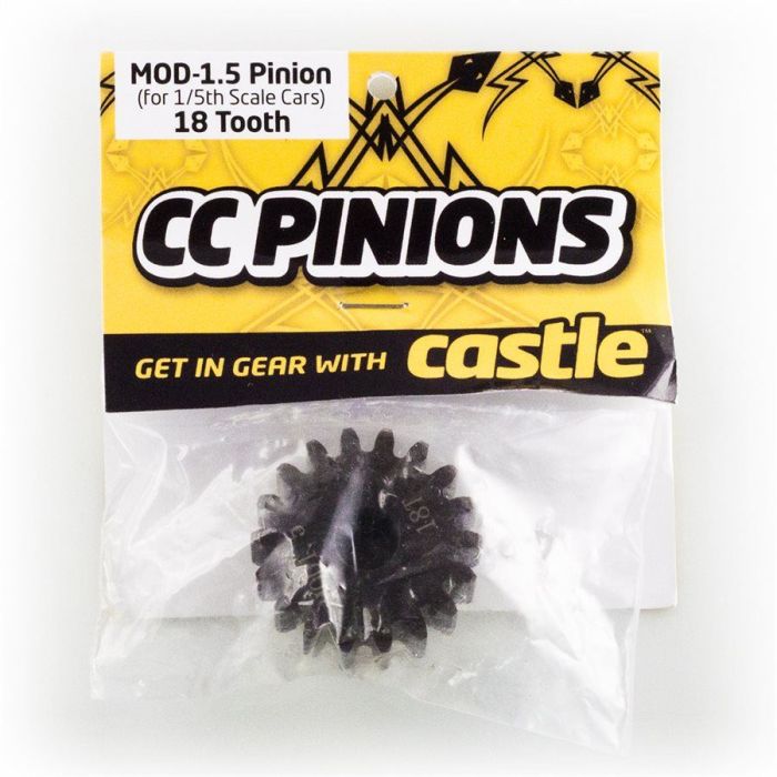 CC PINION 18 Tooth - MOD1.5, 8mm shaft (for use with CMIR075)