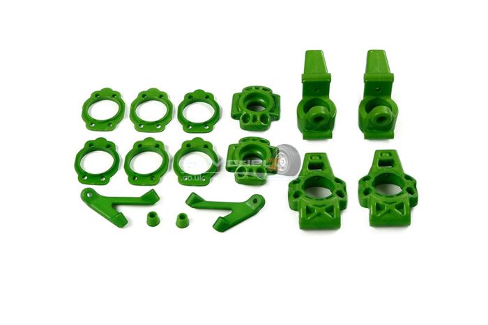 Baja Buggy Front & Rear Hub Bearing Carrier Set - Green