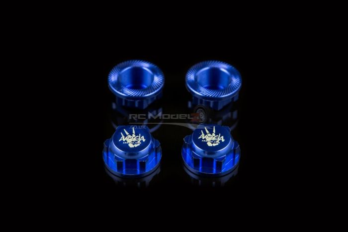 Area RC Alloy Enclosed Wheel Nuts Blue